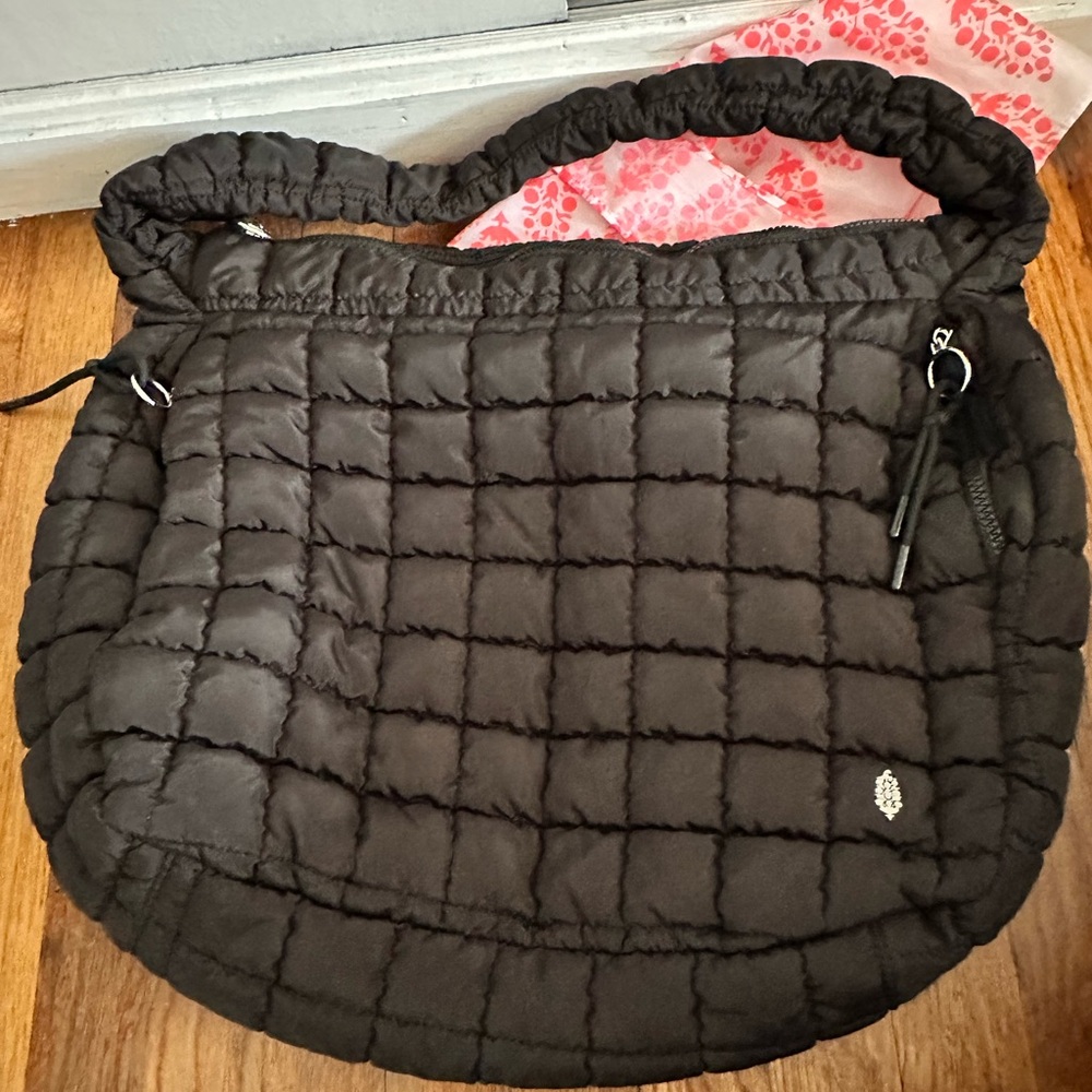 Free People Quilted Black Shoulder Bag